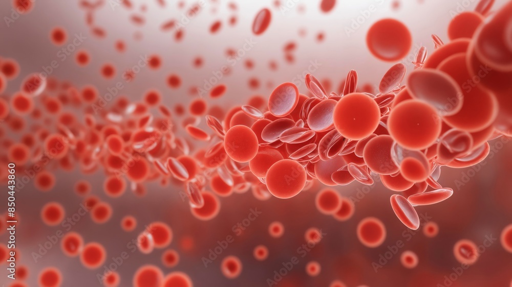 Detailed view showing blood cells flowing, highlighting cardiovascular health, anatomy, and medical science. Focus on disease prevention, research, and healthcare. Detailed view showing blood cells flowing, highlighting cardiovascular health, anatomy, and medical science. Focus on disease prevention, research, and healthcare.