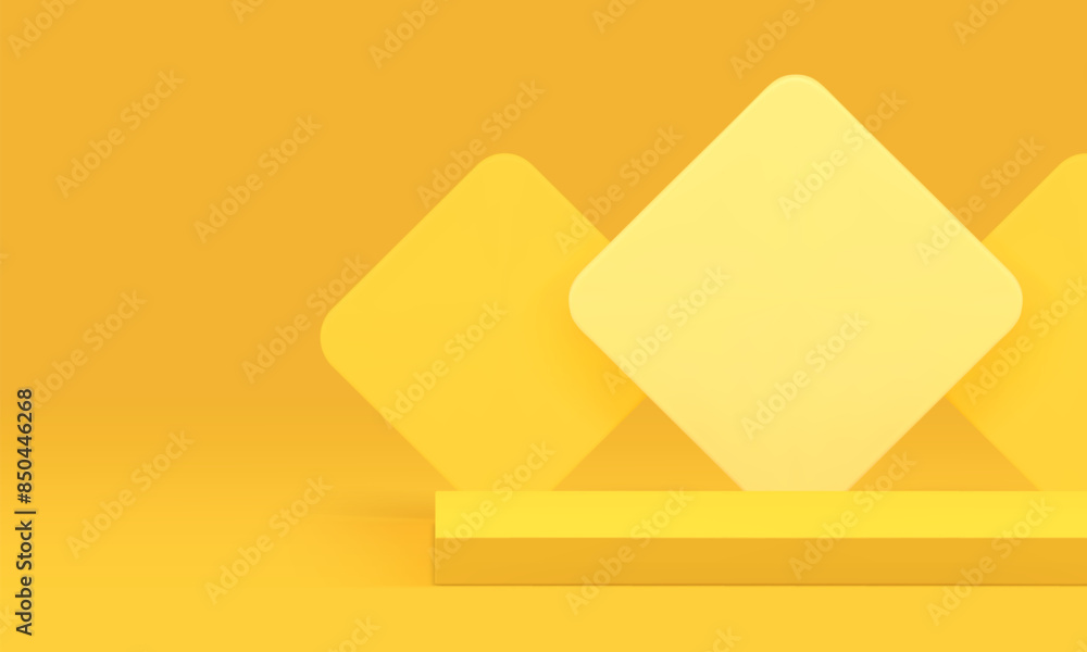 3d podium pedestal yellow showcase for product presentation realistic vector illustration 3d podium pedestal yellow showcase for product presentation realistic vector illustration