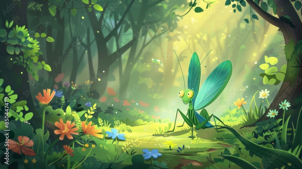 A Praying Mantis in the Forest A Praying Mantis in the Forest