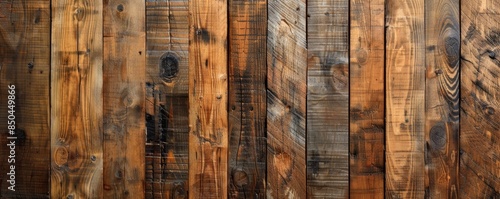 Rustic wooden planks, reclaimed wood, rough texture, high resolution, worn and aged, natural brown tones, detailed and authentic
