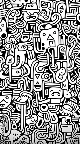 Wallpaper Mural Abstract graffiti art pattern Torontodigital.ca