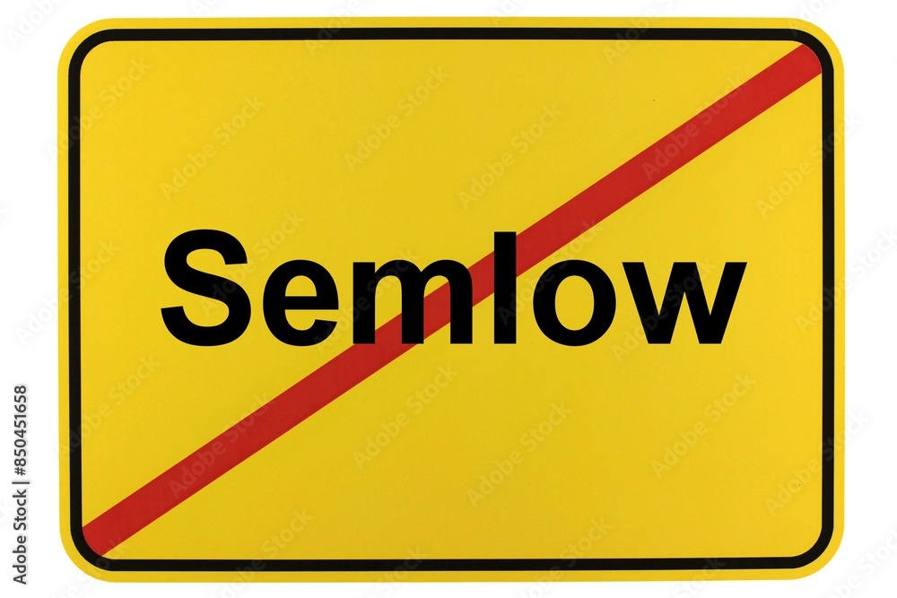 Illustration eines Ortsschildes der Gemeinde Semlow in Mecklenburg-Vorpommern Illustration eines Ortsschildes der Gemeinde Semlow in Mecklenburg-Vorpommern