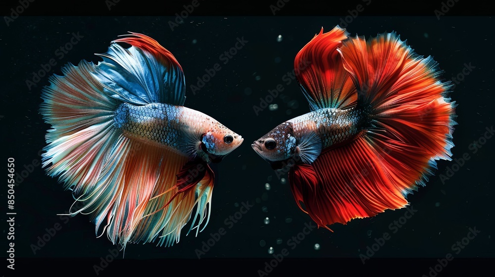Multi color Siamese fighting fish Rosetail halfmoon fighting fish,Betta splendens,on nature background Multi color Siamese fighting fish Rosetail halfmoon fighting fish,Betta splendens,on nature background