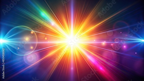 Abstract lens flare overlay effect on colorful background, light leak, abstract, lens flare, overlay, effect