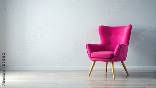 Vibrant pink chair perfect for adding a pop of color to any room, pink, chair, furniture, modern, home decor