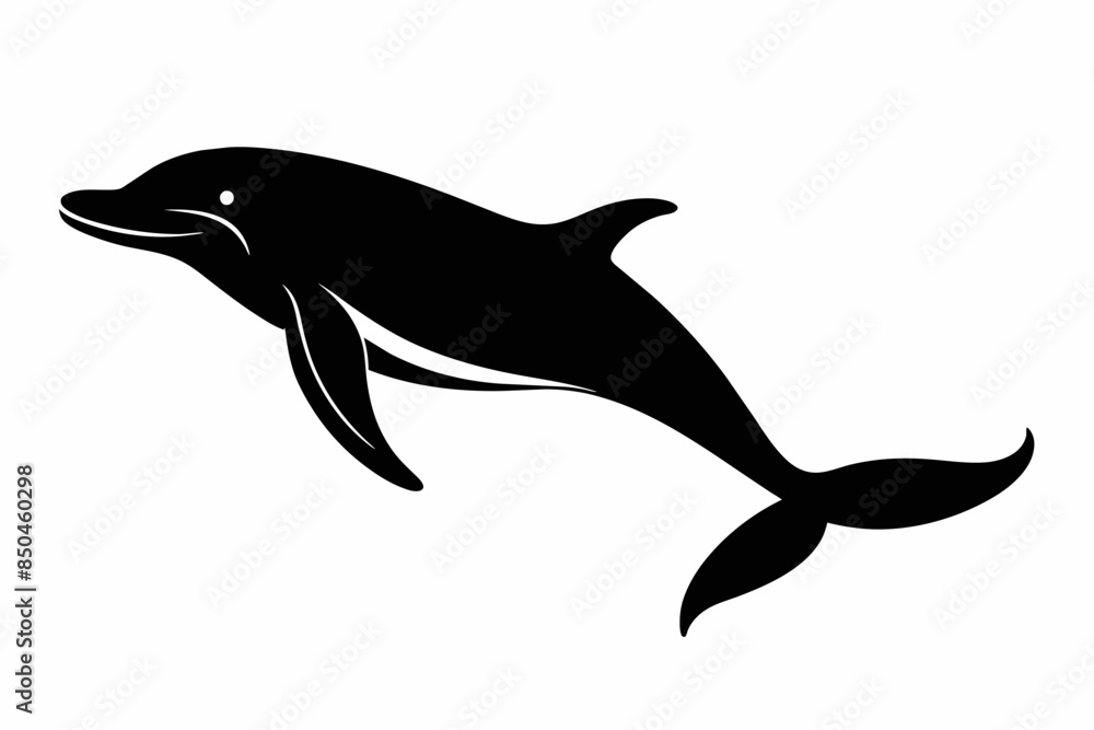 Black silhouette of whale isolated on a white background. Concept of marine animal illustration, minimalist style, ocean life, aquatic creature. Print, icon, logo, graphic design element. Black silhouette of whale isolated on a white background. Concept of marine animal illustration, minimalist style, ocean life, aquatic creature. Print, icon, logo, graphic design element.