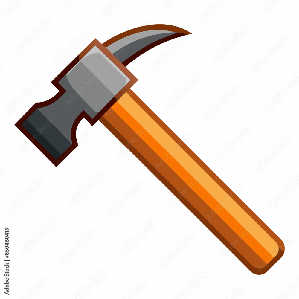 Hammer illustration isolated on white background. Concept of construction tool design, home improvement, carpentry, handyman. Print, icon, logo, element for design, digital art. Hammer illustration isolated on white background. Concept of construction tool design, home improvement, carpentry, handyman. Print, icon, logo, element for design, digital art.