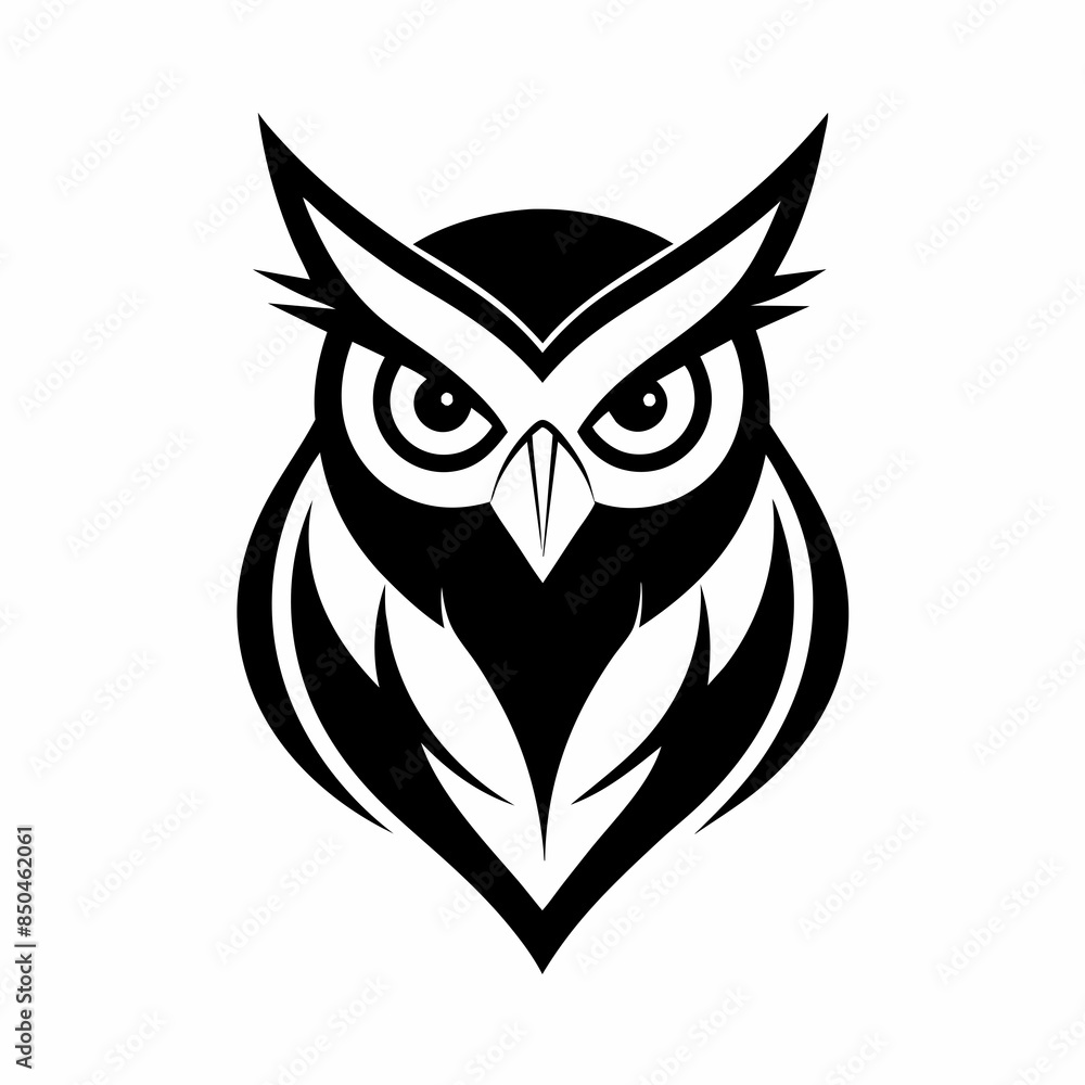 owl on white background owl on white background