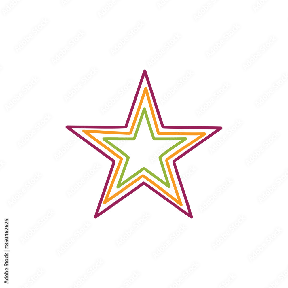 Illustration of colorful star logo Illustration of colorful star logo