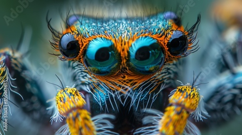 Close-Up of a Jumping Spider's Face