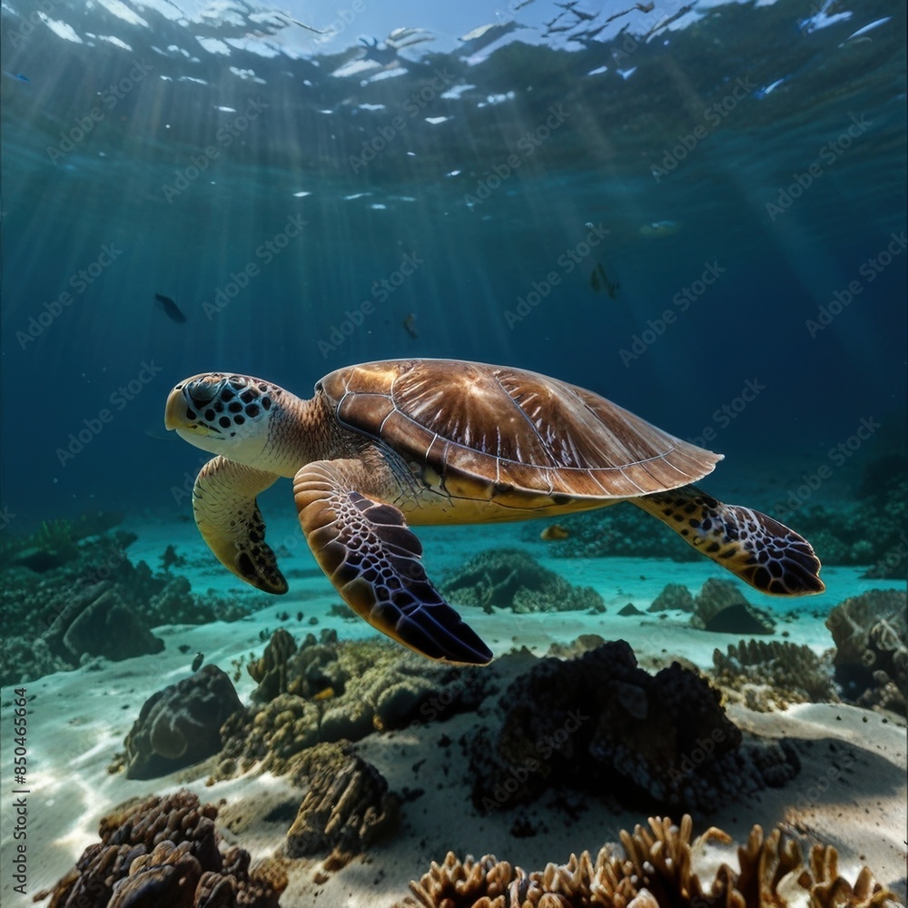 Obraz premium turtle beach landscape