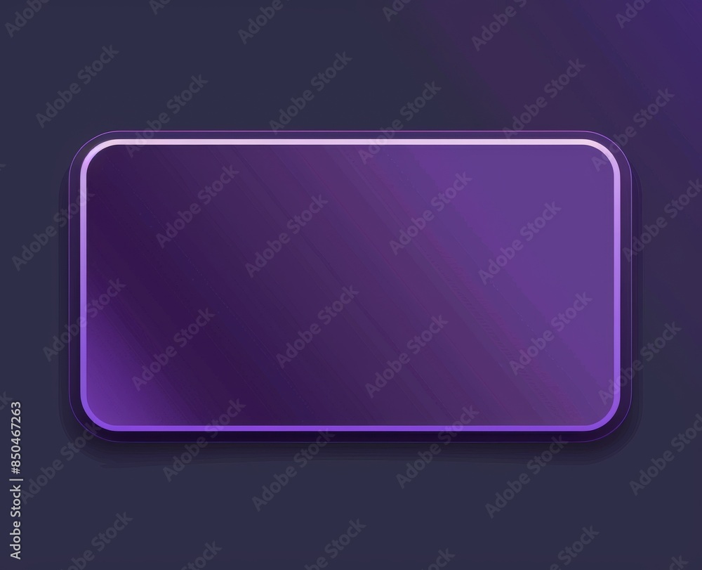 Abstract purple rectangular card with rounded corners on dark background Abstract purple rectangular card with rounded corners on dark background
