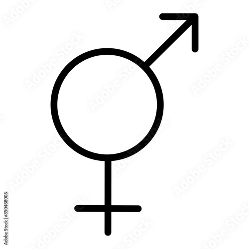 Bigender icon. Isolated on white background. Vector illustration