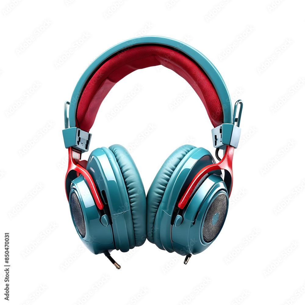 Beautiful gaming headphone isolated on a transparent background. Generative AI Beautiful gaming headphone isolated on a transparent background. Generative AI