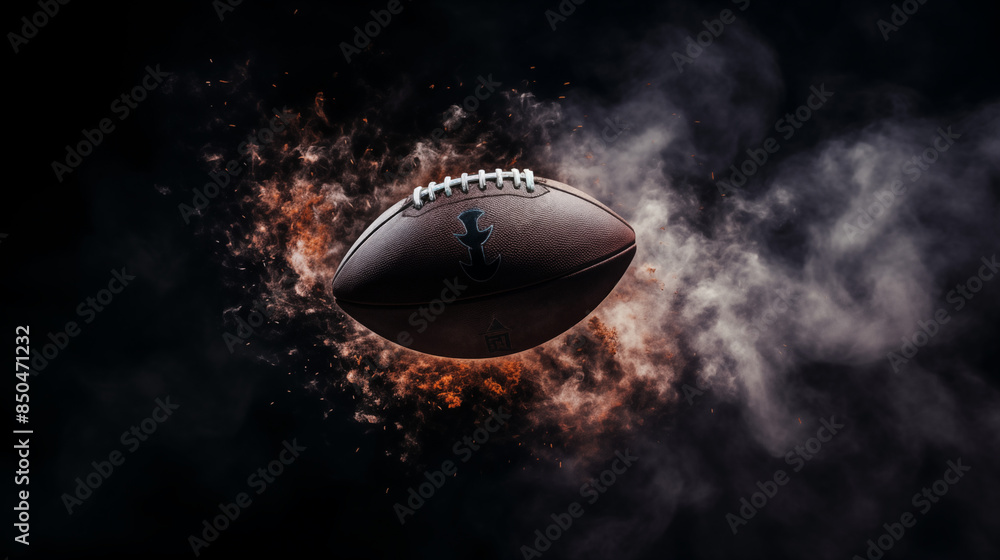 American Football in Fiery Action American Football in Fiery Action