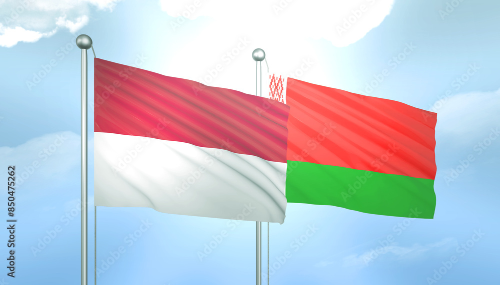 Indonesia and Belarus Flag Together A Concept of Relations Indonesia and Belarus Flag Together A Concept of Relations