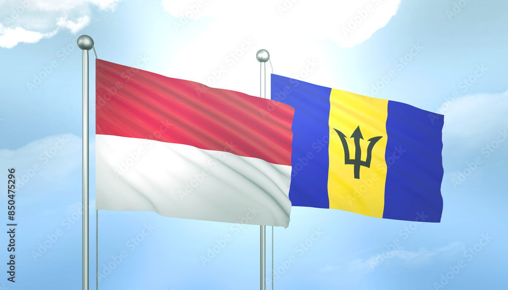 Indonesia and Barbados Flag Together A Concept of Relations Indonesia and Barbados Flag Together A Concept of Relations