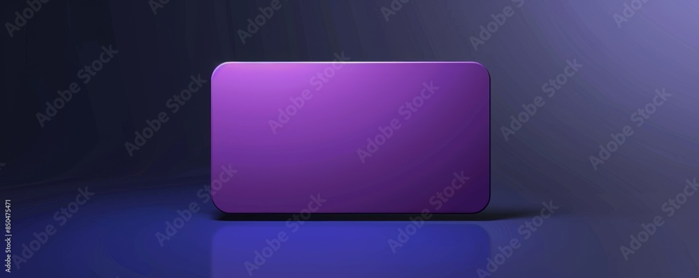Simple purple rectangular card with rounded corners on an abstract background Simple purple rectangular card with rounded corners on an abstract background