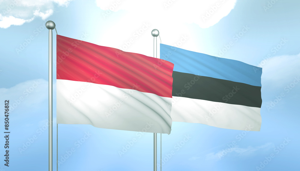 Indonesia and Estonia Flag Together A Concept of Relations Indonesia and Estonia Flag Together A Concept of Relations