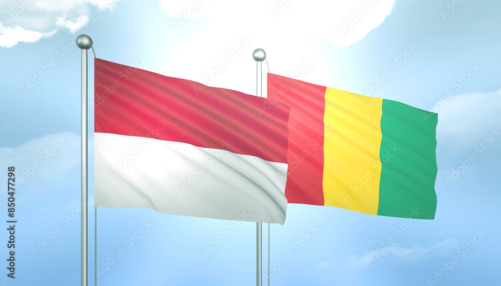 Indonesia and Guinea Flag Together A Concept of Relations Indonesia and Guinea Flag Together A Concept of Relations