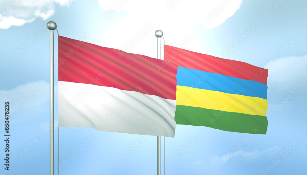 Indonesia and Mauritius Flag Together A Concept of Relations Indonesia and Mauritius Flag Together A Concept of Relations