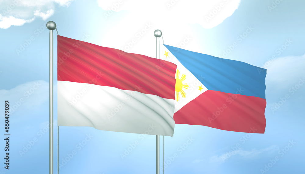 Indonesia and Philippines Flag Together A Concept of Relations Indonesia and Philippines Flag Together A Concept of Relations