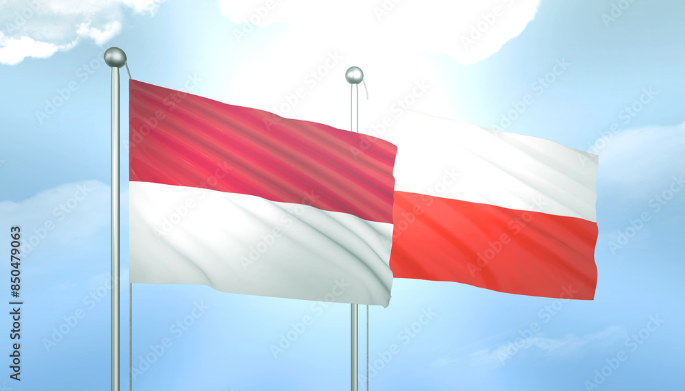 Indonesia and Poland Flag Together A Concept of Relations Indonesia and Poland Flag Together A Concept of Relations