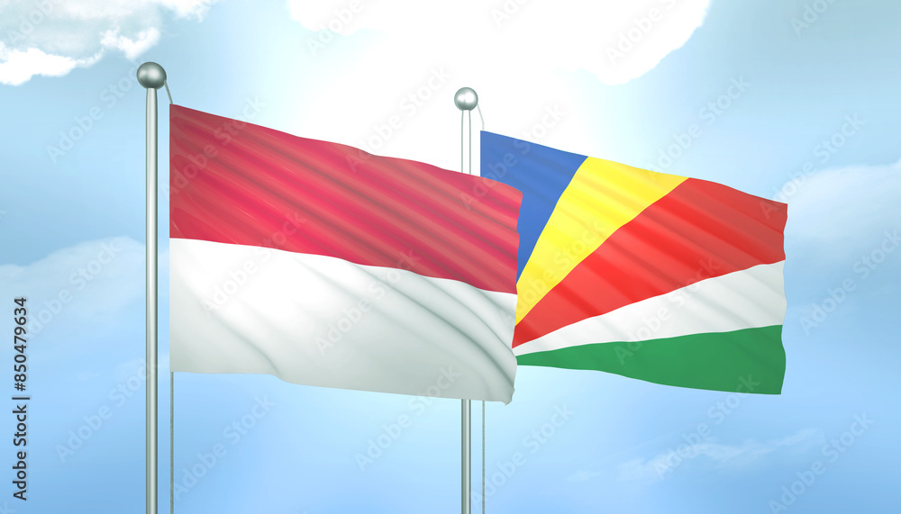 Indonesia and Seychelles Flag Together A Concept of Relations Indonesia and Seychelles Flag Together A Concept of Relations