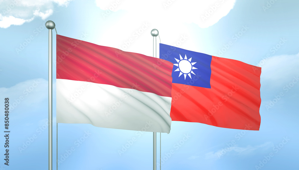 Indonesia and Taiwan Flag Together A Concept of Relations Indonesia and Taiwan Flag Together A Concept of Relations