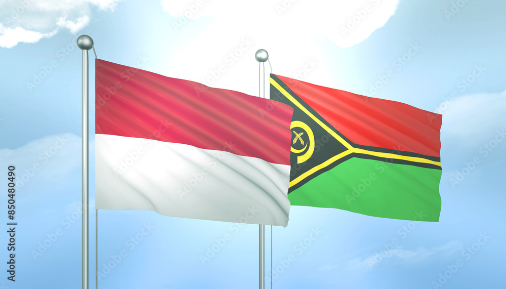 Indonesia and Vanuatu Flag Together A Concept of Relations Indonesia and Vanuatu Flag Together A Concept of Relations