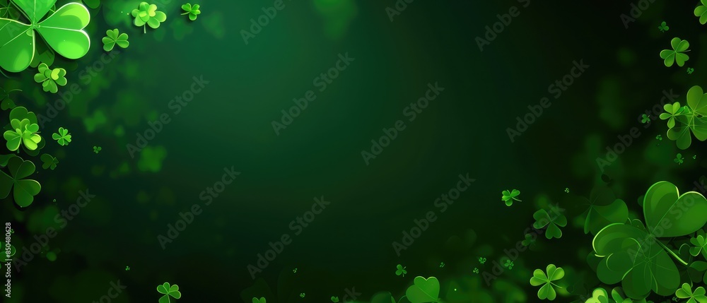 Dark green tones gradient background for ST Patrick's day celebration design background. Dark green tones gradient background for ST Patrick's day celebration design background.