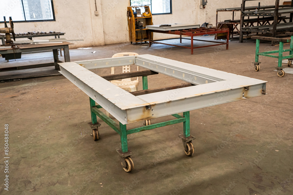 Division of equipment and small industrial tools in the factory. Division of equipment and small industrial tools in the factory.