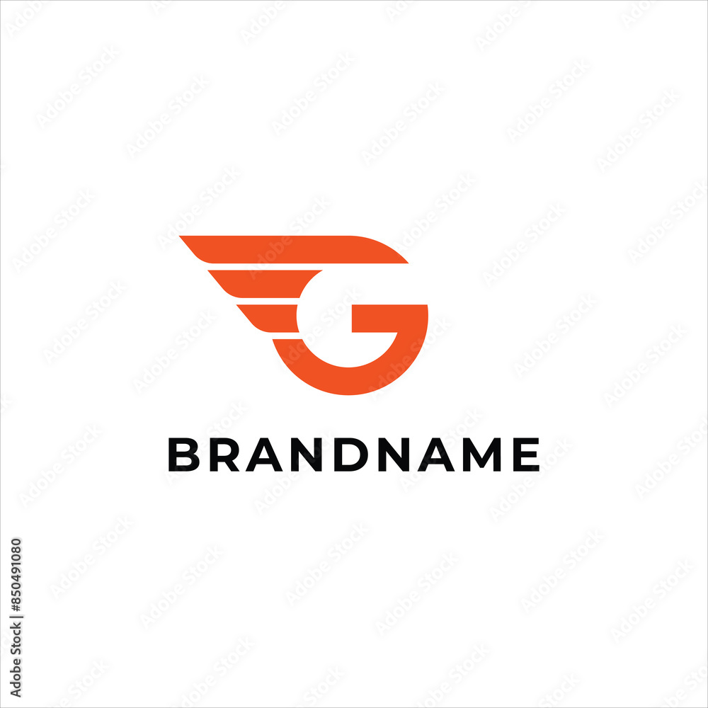 Letter G with wings shape logo vector for aviation school academy or business brand Letter G with wings shape logo vector for aviation school academy or business brand