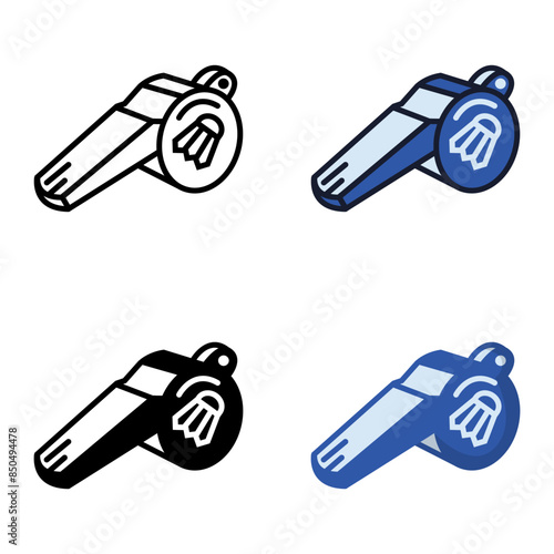 The Whistle icon represents a small instrument used to produce a high-pitched sound for various purposes.