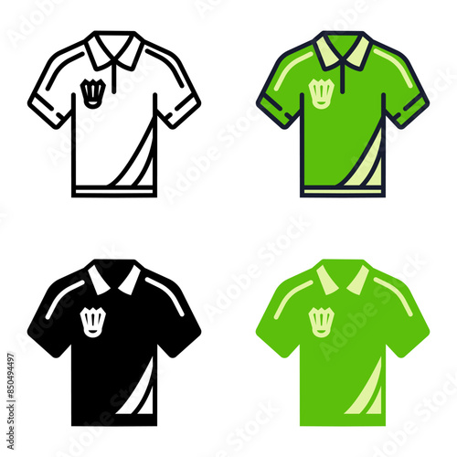 The Badminton Jersey icon represents a specialized shirt designed for comfort and performance during badminton play.