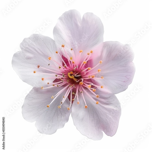 flower Photography, Cherry blossoms Akebono, Close up view, Isolated on white Background
