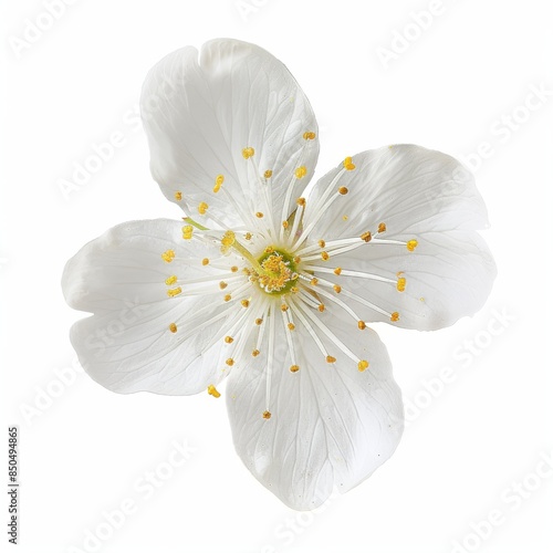 flower Photography, Cherry blossoms Akebono, Close up view, Isolated on white Background photo