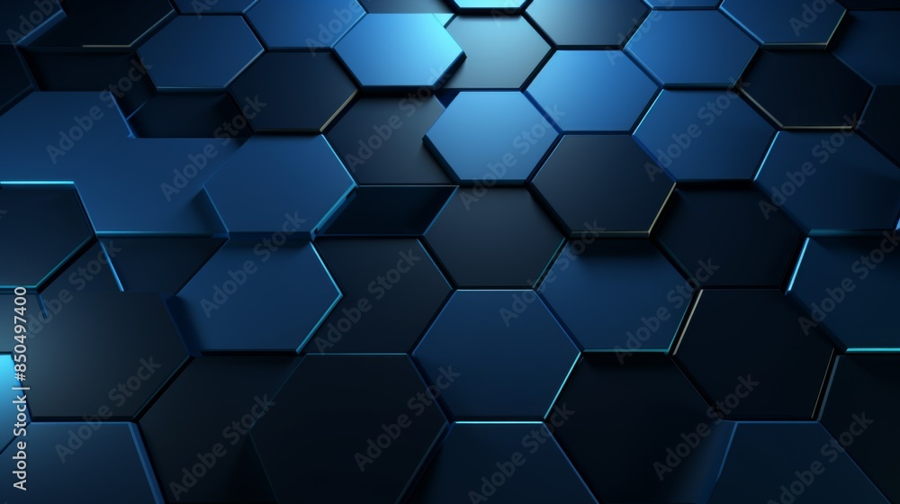 An image of a dark network of hexagons lit with an electric blue light, representing digital connectivity An image of a dark network of hexagons lit with an electric blue light, representing digital connectivity