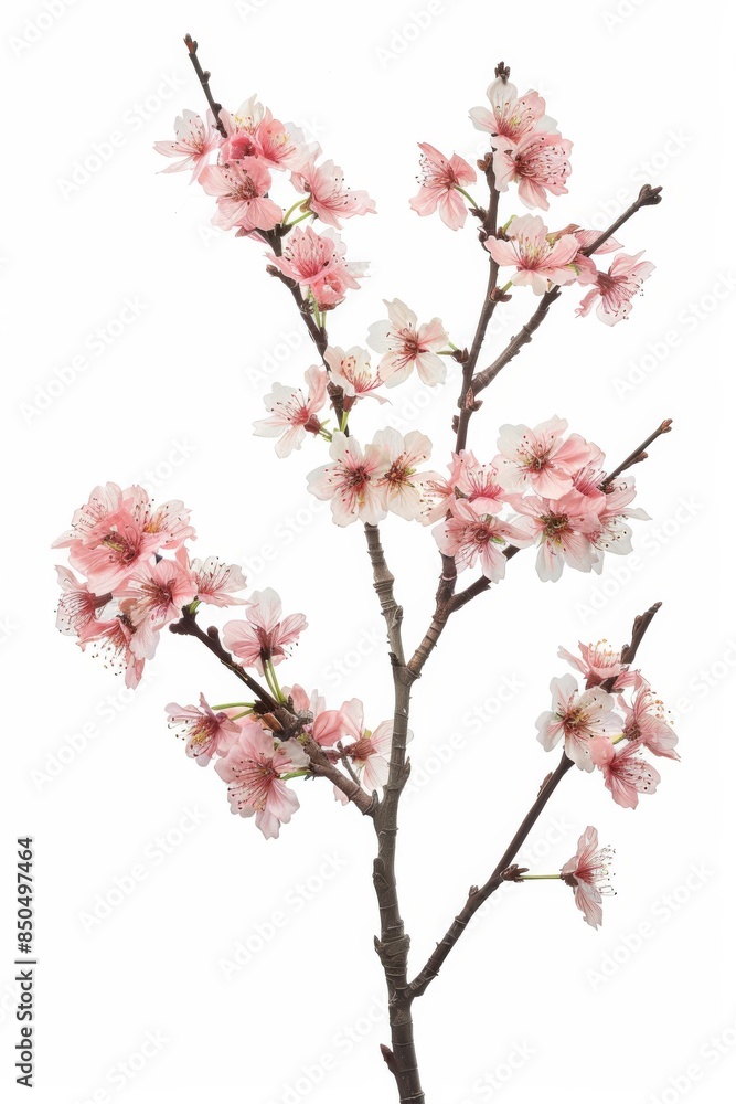 flower Photography, Cherry blossoms Fugenzo Close up view, Isolated on white Background flower Photography, Cherry blossoms Fugenzo Close up view, Isolated on white Background