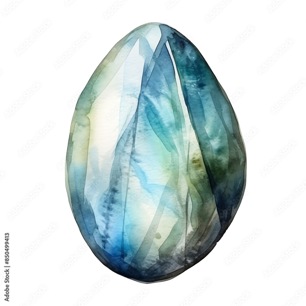 High-quality illustration of a colorful, faceted gemstone or crystal egg with a mesmerizing, abstract pattern. High-quality illustration of a colorful, faceted gemstone or crystal egg with a mesmerizing, abstract pattern.