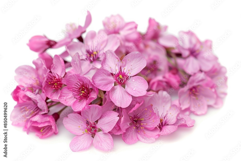 flower Photography, Cherry blossoms Shidare Zakura, Close up view, Isolated on white Background flower Photography, Cherry blossoms Shidare Zakura, Close up view, Isolated on white Background