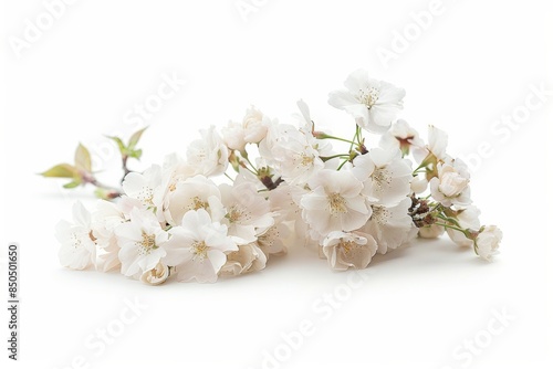 flower Photography, Cherry blossoms Somei Yoshino, Isolated on white Background photo
