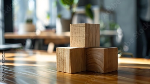 FOIA Freedom of information act concept Wooden cubes on the office table : Generative AI