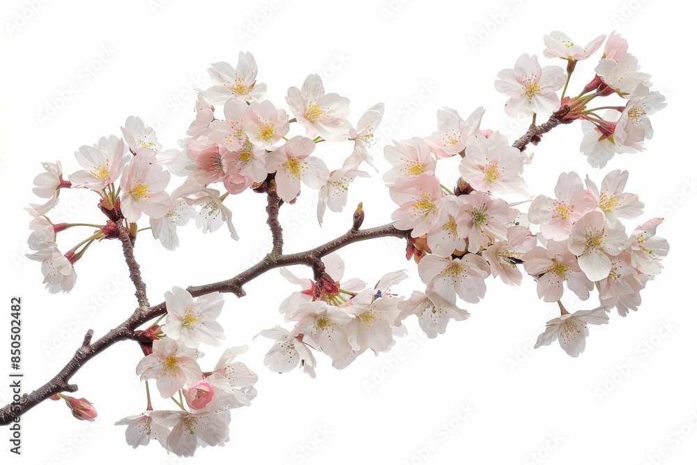 flower Photography, Cherry blossoms Yaezakura, Isolated on white Background flower Photography, Cherry blossoms Yaezakura, Isolated on white Background