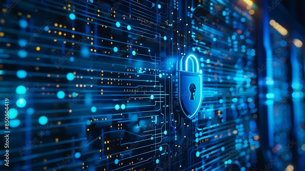 Network security system Personal Data Information and Cyber Security Technology Concept : Generative AI Network security system Personal Data Information and Cyber Security Technology Concept : Generative AI