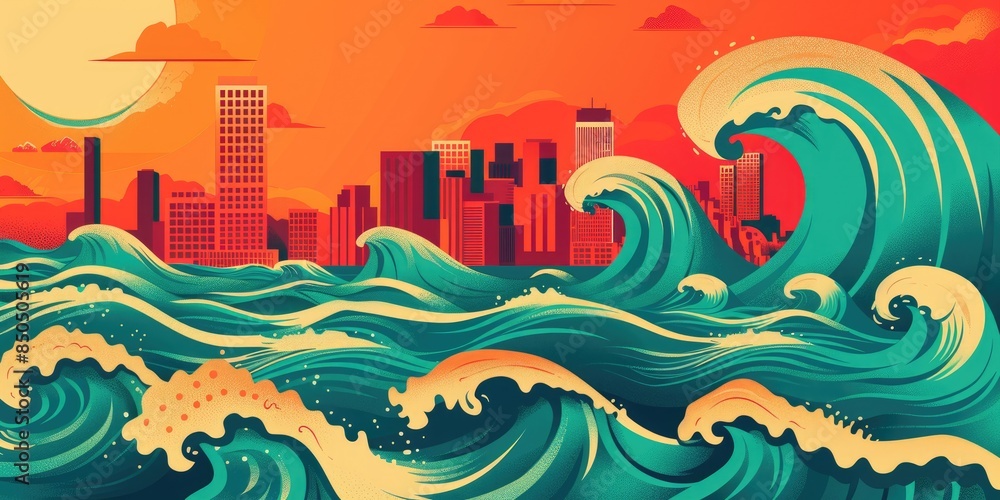 Vivid Illustration of Environmental Impact Vivid Illustration of Environmental Impact