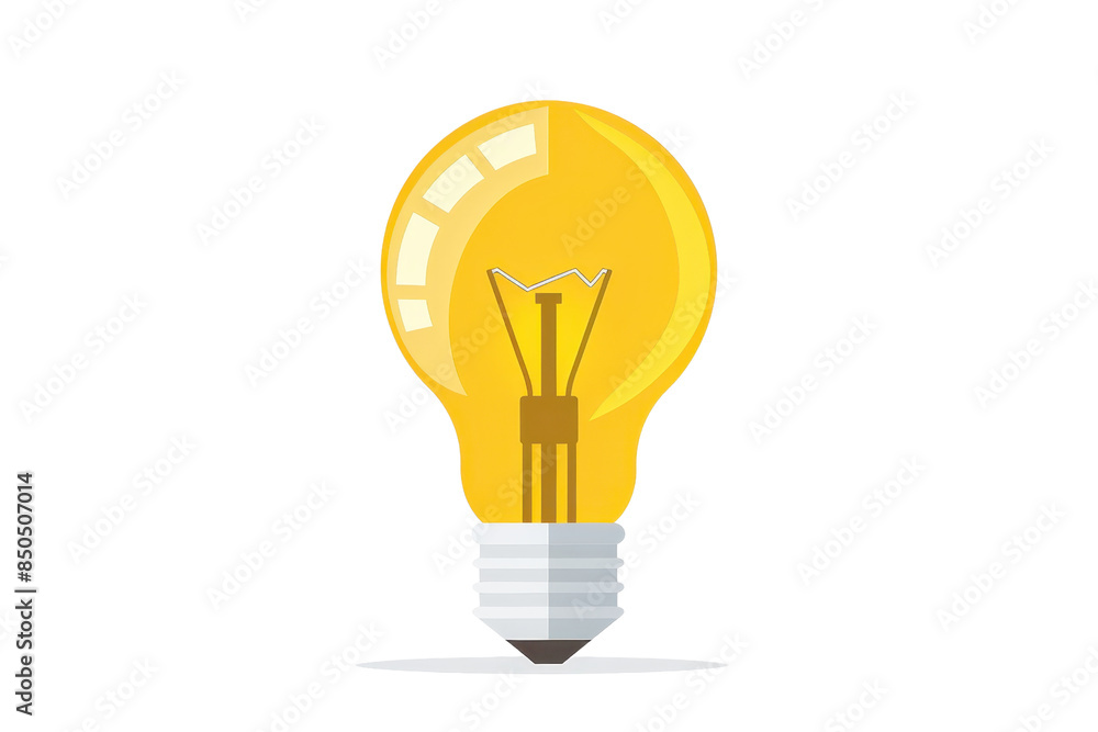 Illustration of a glowing yellow lightbulb isolated on a transparent background. symbolizing creativity, innovation, and bright ideas. Illustration of a glowing yellow lightbulb isolated on a transparent background. symbolizing creativity, innovation, and bright ideas.