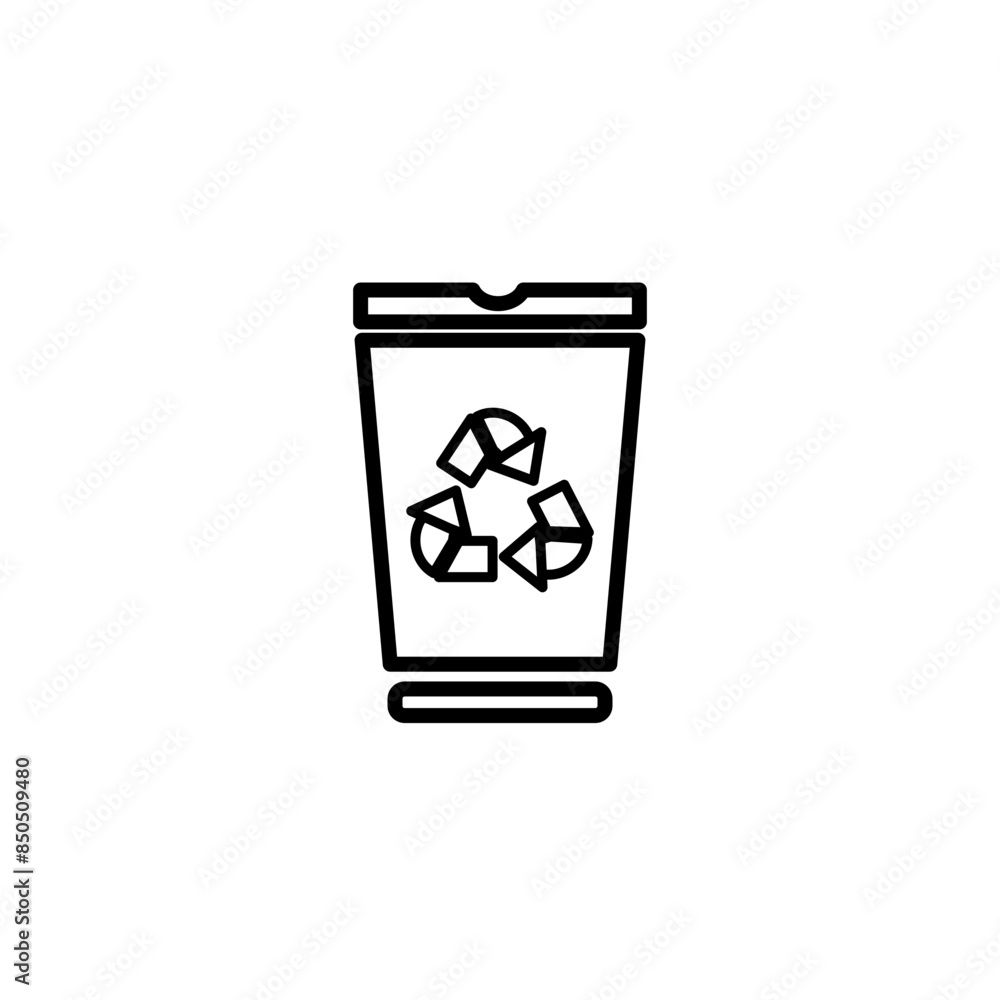 The recycle bin icon can be attached to a special storage location. Editable icon. The recycle bin icon can be attached to a special storage location. Editable icon.