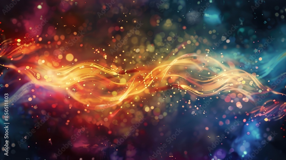 Naklejka premium Colorful abstract background with sparkles