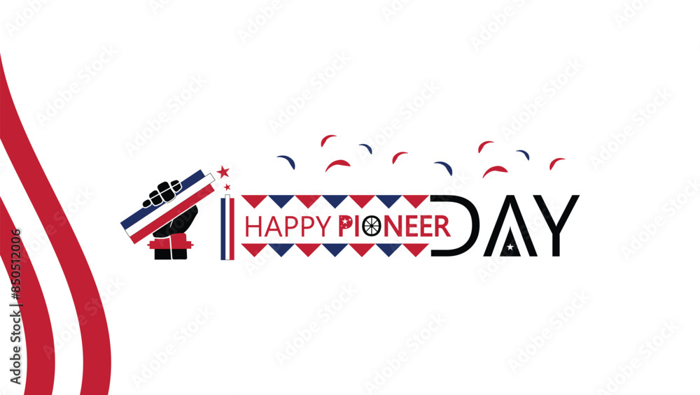 Obraz premium Captivating Poster Design to Commemorate Pioneer Day